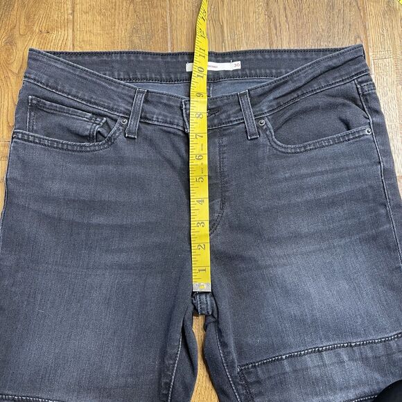 Levi's 711 Skinny Stretch Black Denim Jeans Womens Size 30 Patch Front Design - Picture 4 of 8